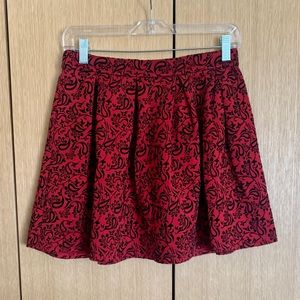 Red and Black Forever 21 Medium Skirt